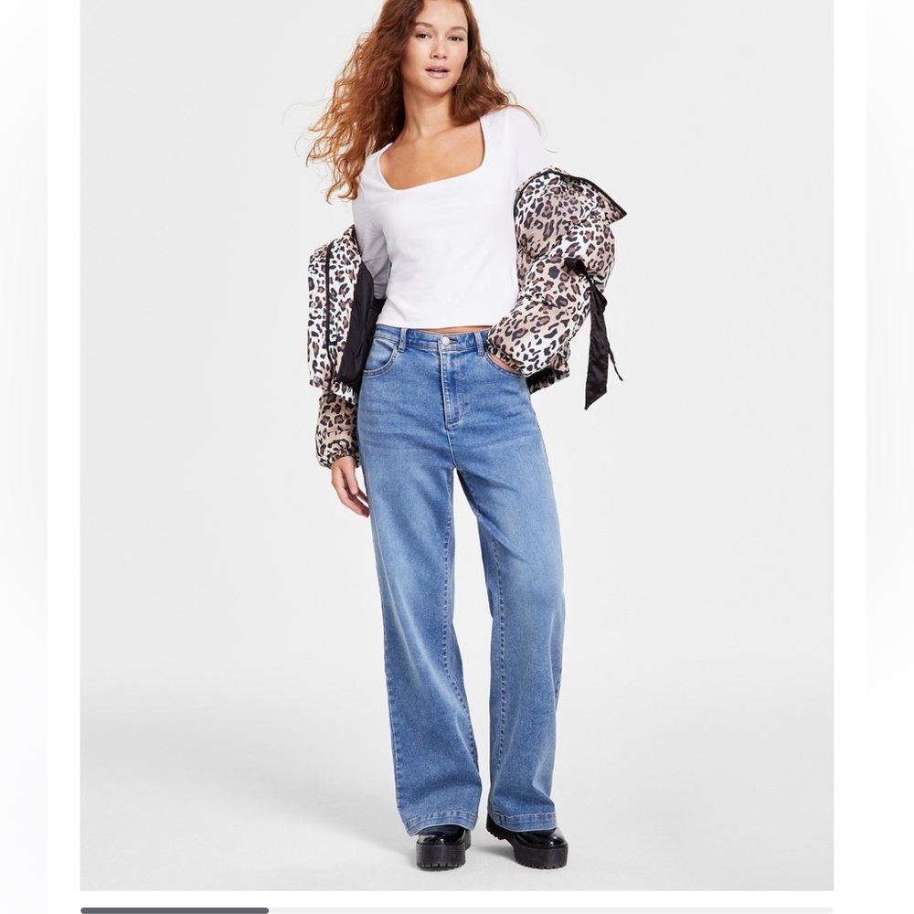 Juniors size 11 wide leg jeans